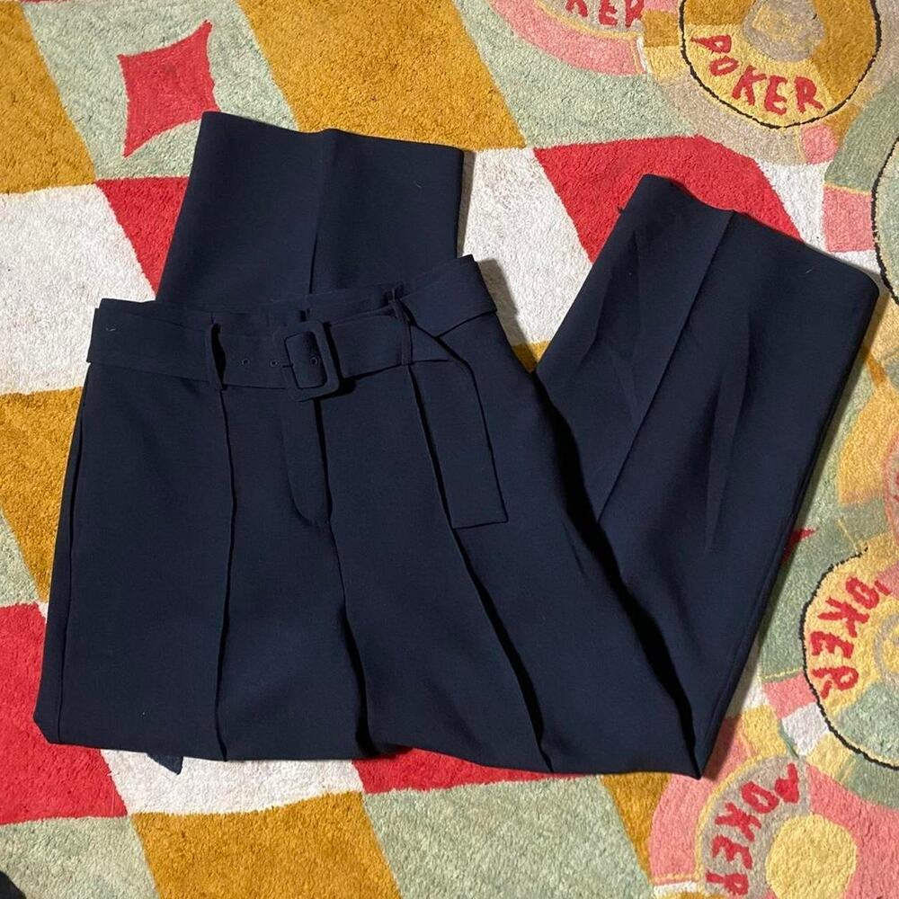 Dkny black wide straight leg pants